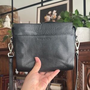Vince Camuto Black Crossbody Bag with Textured Leather